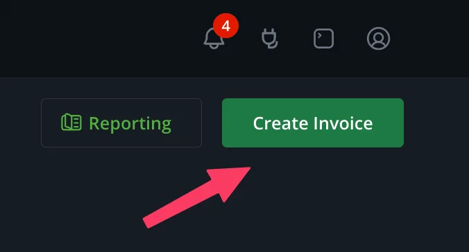 Click Create Invoice