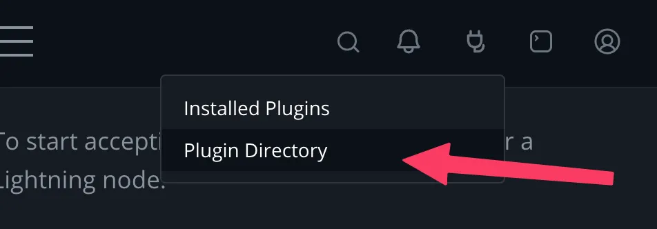 Choose Plugin Directory from the Plugins menu